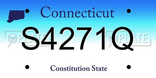 S4271Q Connecticut License Plate