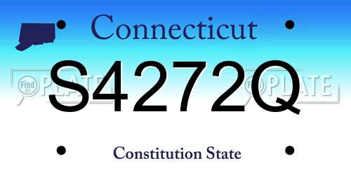 S4272Q Connecticut License Plate