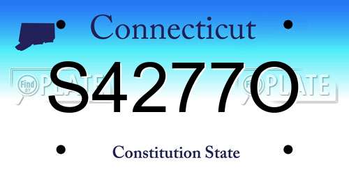 S4277O Connecticut License Plate