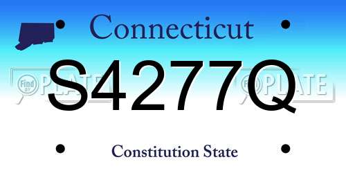 S4277Q Connecticut License Plate