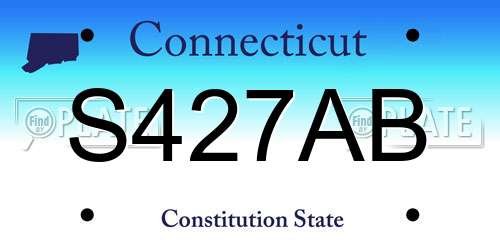 S427AB Connecticut License Plate