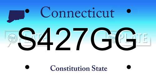 S427GG Connecticut License Plate