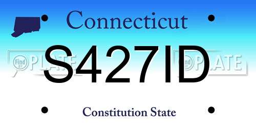 S427ID Connecticut License Plate