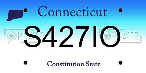 S427IO Connecticut License Plate