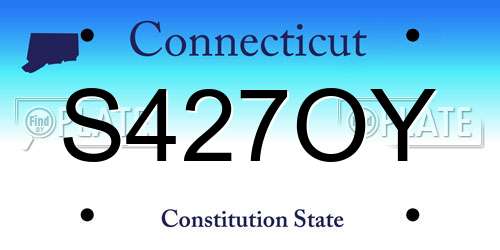 S427OY Connecticut License Plate