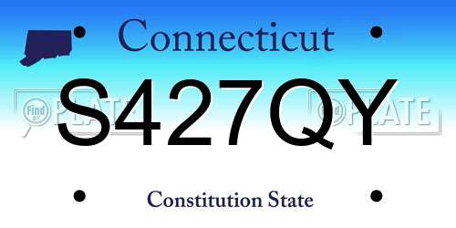 S427QY Connecticut License Plate