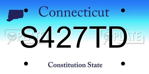 S427TD Connecticut License Plate