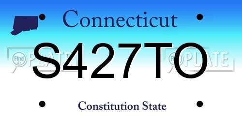 S427TO Connecticut License Plate