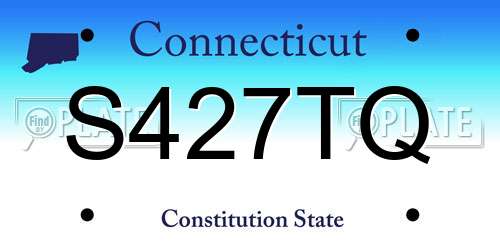 S427TQ Connecticut License Plate