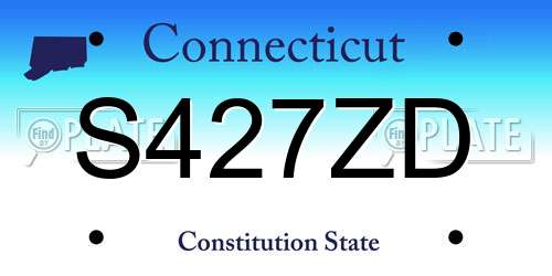 S427ZD Connecticut License Plate