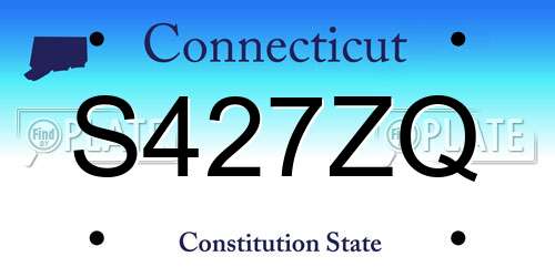 S427ZQ Connecticut License Plate