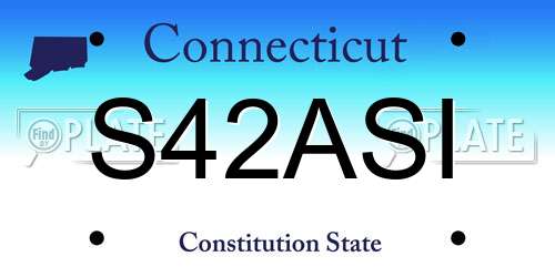 S42ASI Connecticut License Plate