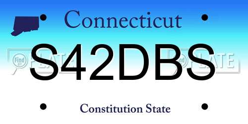 S42DBS Connecticut License Plate