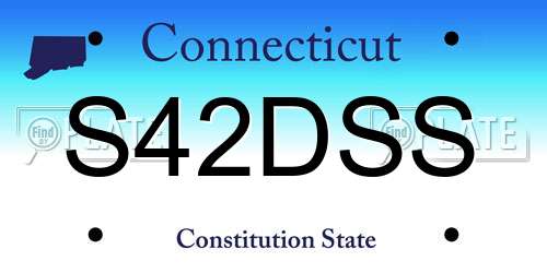 S42DSS Connecticut License Plate