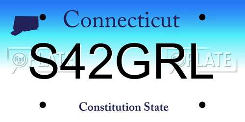 S42GRL Connecticut License Plate