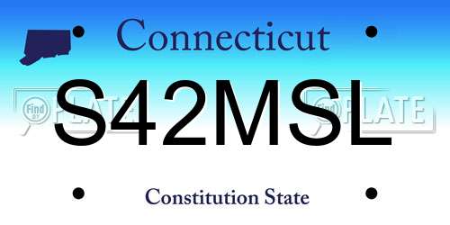 S42MSL Connecticut License Plate