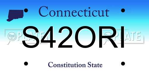 S42ORI Connecticut License Plate