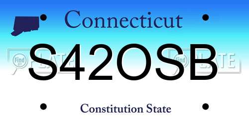 S42OSB Connecticut License Plate