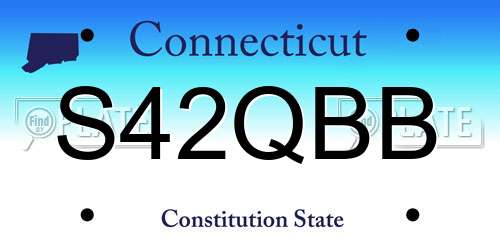 S42QBB Connecticut License Plate