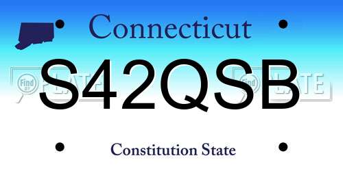 S42QSB Connecticut License Plate