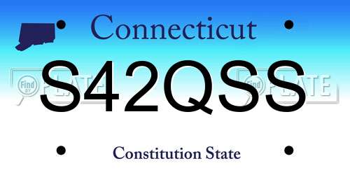 S42QSS Connecticut License Plate