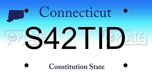 S42TID Connecticut License Plate