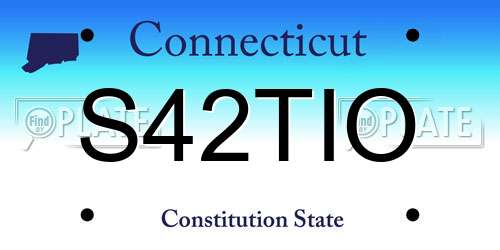 S42TIO Connecticut License Plate