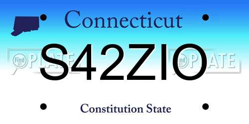 S42ZIO Connecticut License Plate