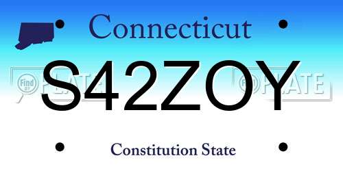 S42ZOY Connecticut License Plate