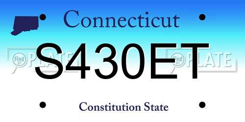S430ET Connecticut License Plate