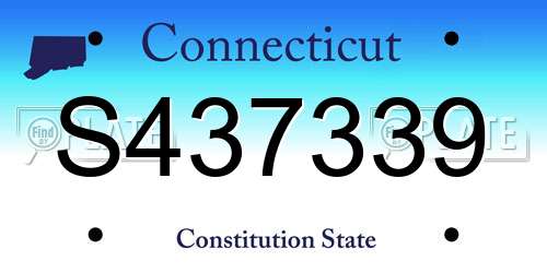 S437339 Connecticut License Plate