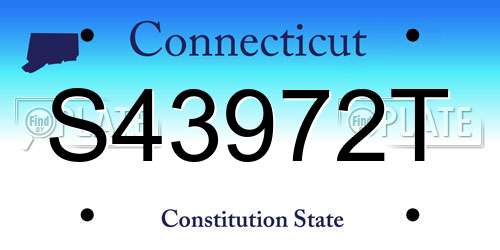 S43972T Connecticut License Plate
