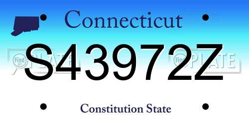 S43972Z Connecticut License Plate