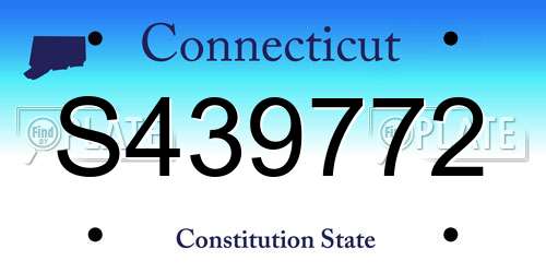 S439772 Connecticut License Plate