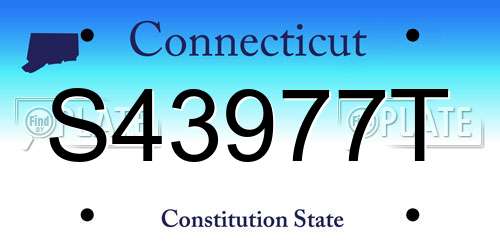 S43977T Connecticut License Plate