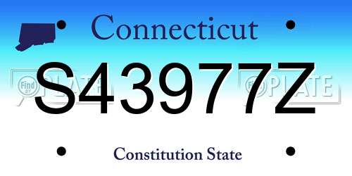 S43977Z Connecticut License Plate