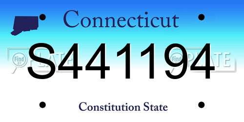 S441194 Connecticut License Plate