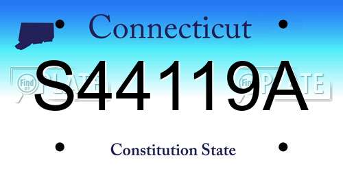 S44119A Connecticut License Plate