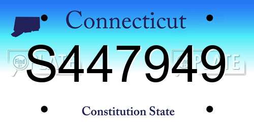 S447949 Connecticut License Plate