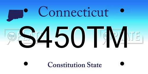 S450TM Connecticut License Plate