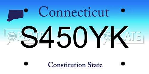 S450YK Connecticut License Plate