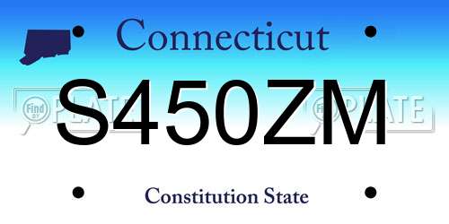 S450ZM Connecticut License Plate