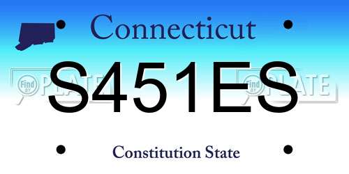 S451ES Connecticut License Plate