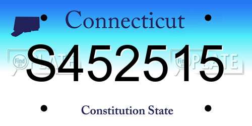 S452515 Connecticut License Plate