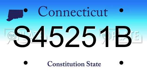 S45251B Connecticut License Plate