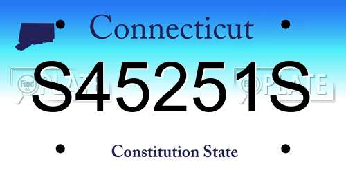 S45251S Connecticut License Plate