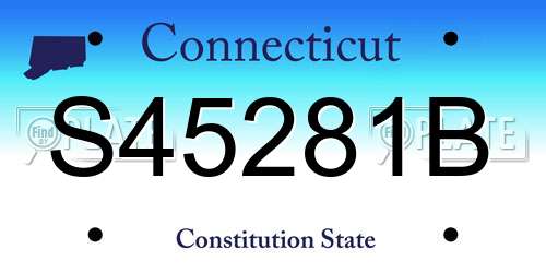 S45281B Connecticut License Plate