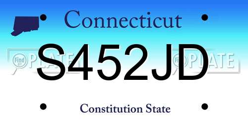 S452JD Connecticut License Plate
