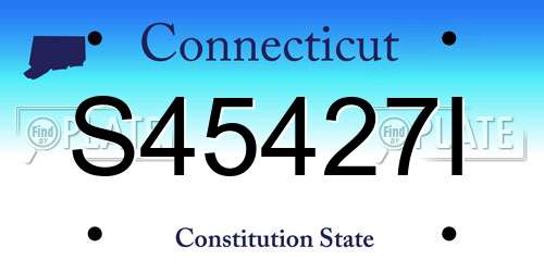 S45427I Connecticut License Plate