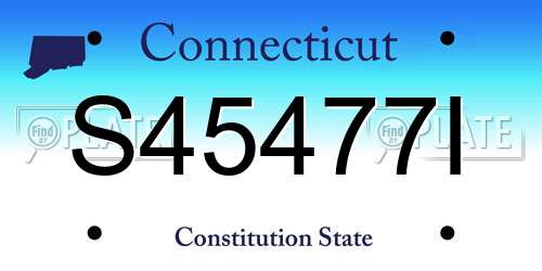 S45477I Connecticut License Plate